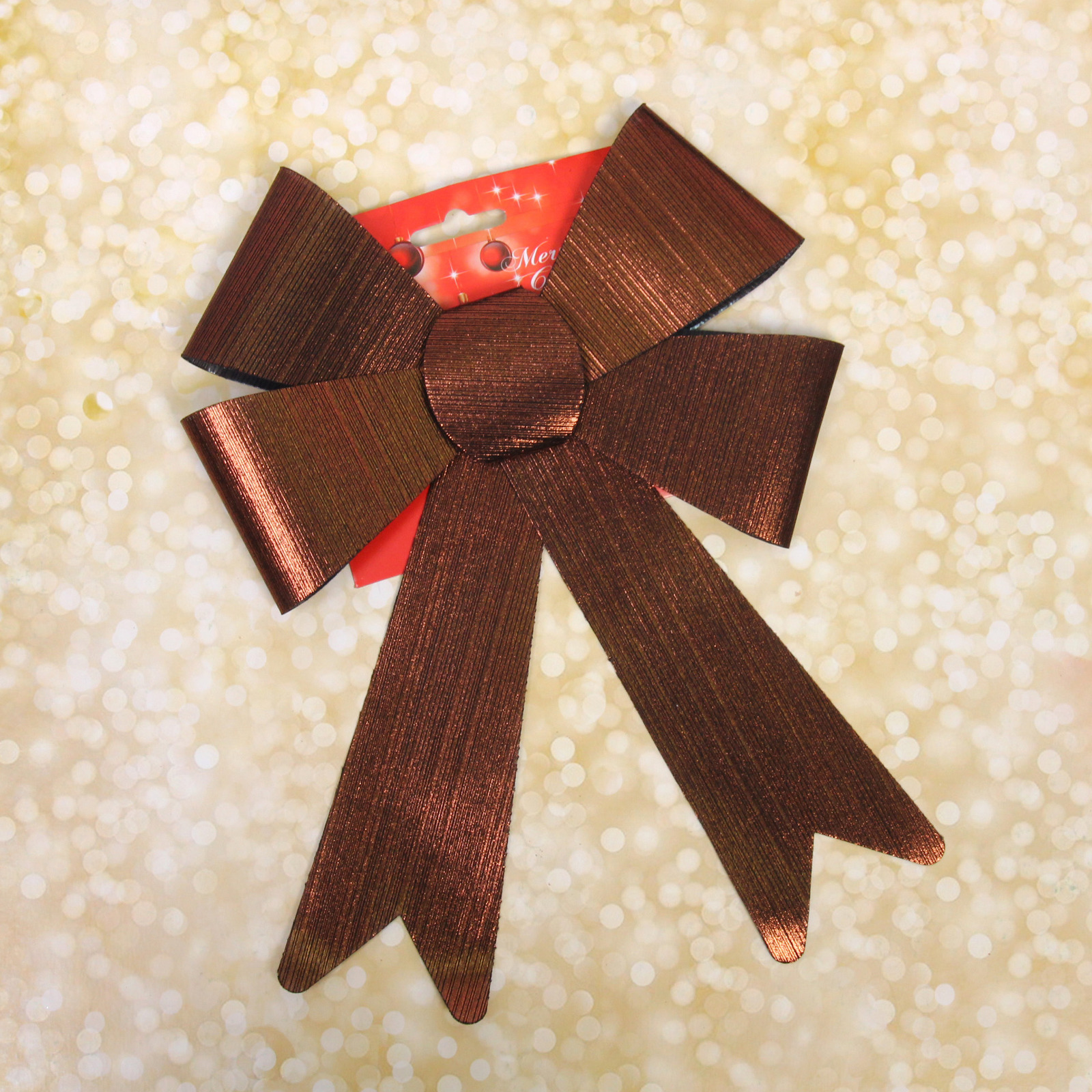 Бант на ёлку "Элегант" 23*29 см, Черный шоколад