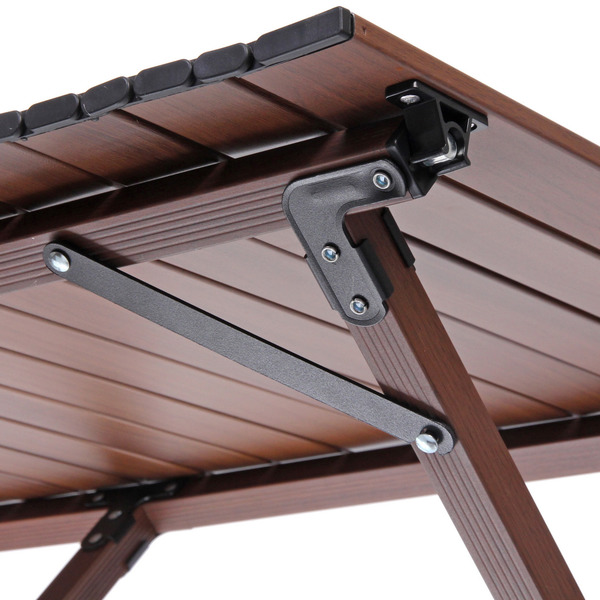 Стол кемпинговый складной DC-5003, 114*59*43 см,  цвет: темное дерево, каркас алюминий, Турист Мастер