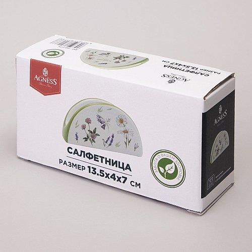 САЛФЕТНИЦА AGNESS, FLOWER STORY, 13, 5*4*7 СМ, КОР=72ШТ.