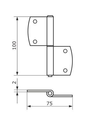 Домарт врезная ПВ2-100 б/п Петля (50)