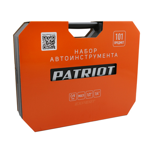 Набор автоинструмента Patriot SSP-101 "Апполон", 1/2+1/4 DR, 101 предметов, multi, Cr-V