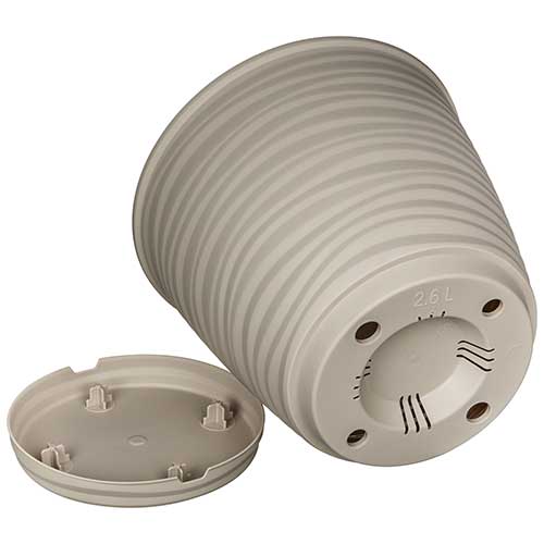 Горшок для цветов Saffron, 177 мм, 2.6 л с поддоном, бежевый