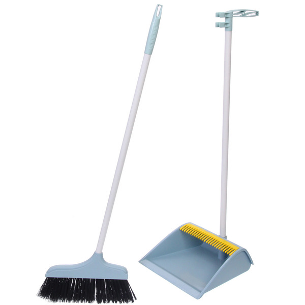 Набор для уборки, щетка для пола с совком "Практик" синий 8015