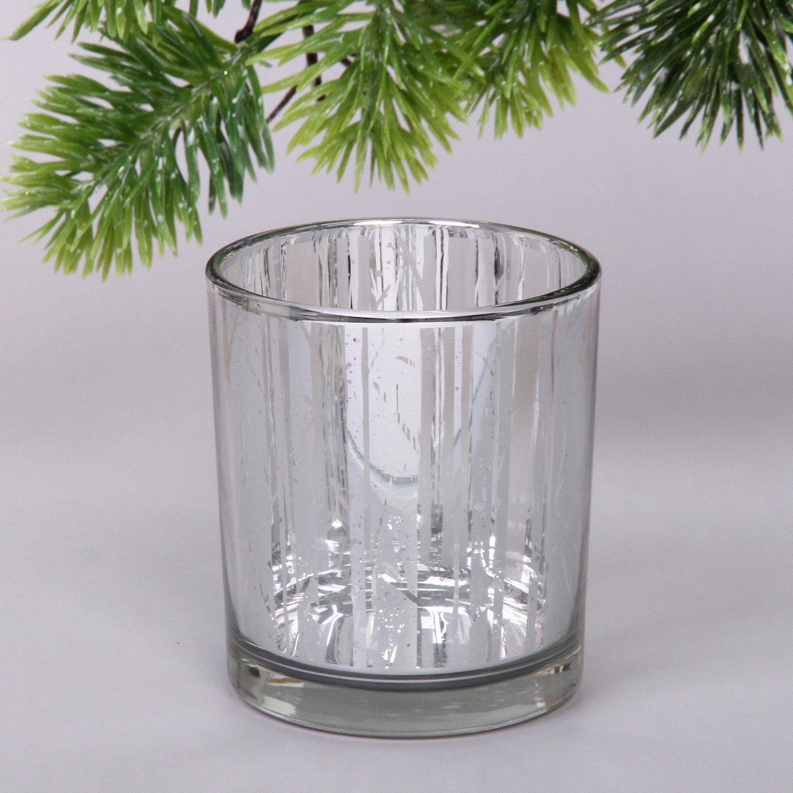 Подсвечник "Сияние" 7*7,8 см, Серебро