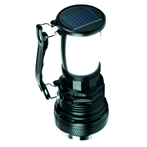Аккумуляторный светодиодный фонарь 1W+2W LED на солнечных батареях, Smartbuy, черный (SBF-15-B)/80