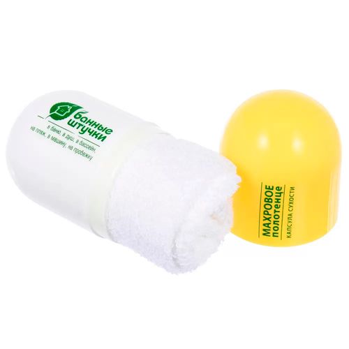 Махровое полотенце Банные штучки "Капсула сухости" 20*20 см 