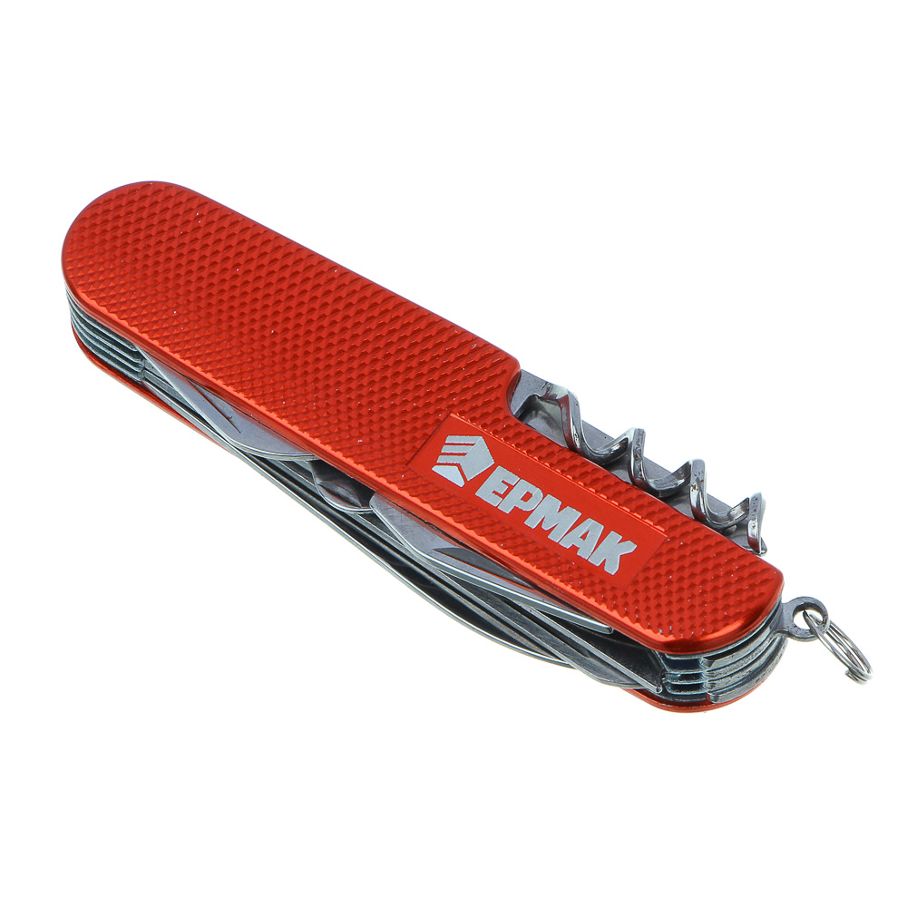 ЕРМАК Нож перочинный, 15см, многофункциональный, нержавеющая  сталь