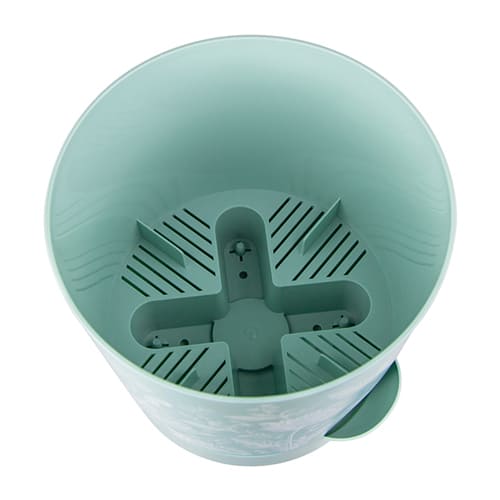 Кашпо 1.6 л IDEA НИКА ДЕКО М 3077, 150 мм, с прикорневым поливом, маки