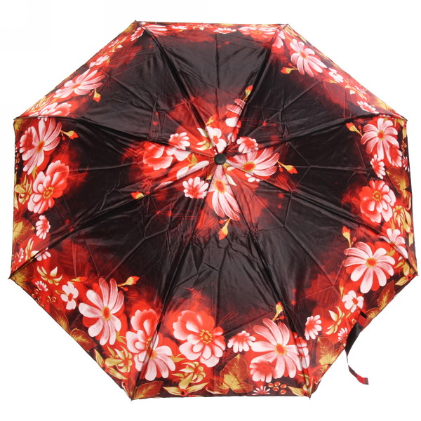 Зонт женский полуавтомат "Ultramarine - Венера", микс 6 цветов, 8 спиц, d-100см, длина в слож. виде 28см, голубые цветы