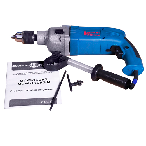 Дрель МСУ 9-16-2РЭ, кейс, Фиолент, 1050Вт