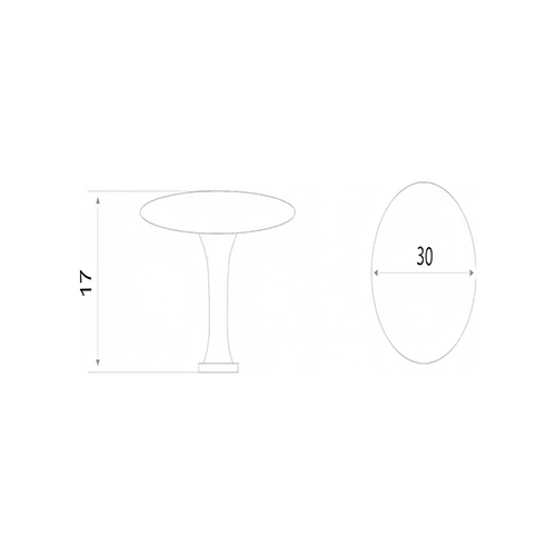 Ручка-кнопка мебельная Trodos "ZY-59" сплав ЦАМ, хром матовый