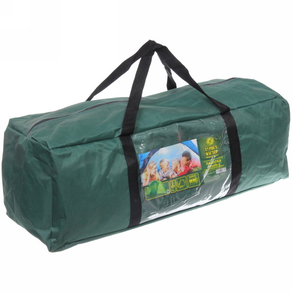 Палатка кемпинговая Jesolo-4 двухслойная, (150+130+150)*220*170 см, цвет хаки