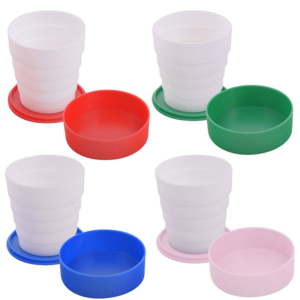 Стакан складной с крышкой.  Объем 160мл (Россия) 