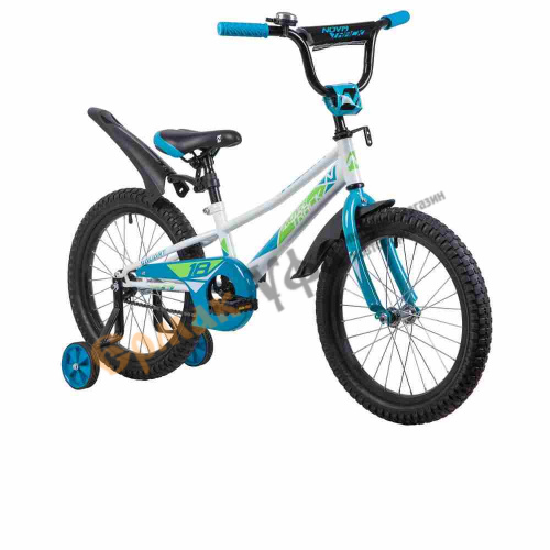 Велосипед Novatrack 18" VALIANT,белый,защита А-тип,короткие крылья,нет багажника (рост 110-115см)