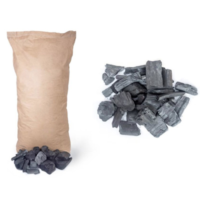 Уголь древесный березовый 45 л (8-9кг) (трехслойный прошитый мешок) высш.сорт (поддон25шт) (1/25)