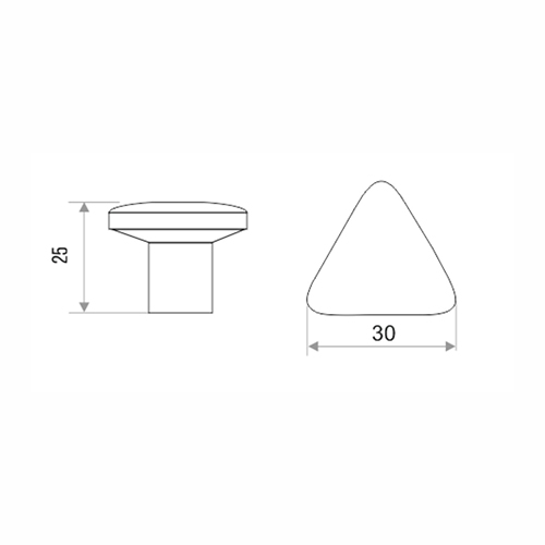 Ручка-кнопка мебельная Trodos "9088" сплав ЦАМ, графит