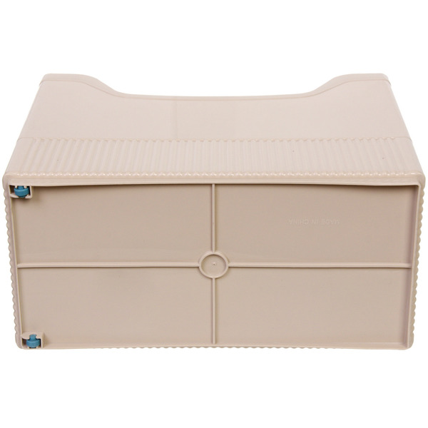 Органайзер - лоток для хранения на колесиках "ИДЕАДОМА", цвет бежевый, 33.6*17.2*25.2см 