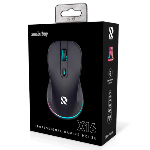 Мышь игровая проводная Smartbuy RUSH X16 черная (SBM-746G-K) /40