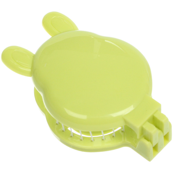 Расчёска массажная складная с зеркалом "БИННИ", цвет салатовый, 10*5*6.5*3см (коробка PVS)