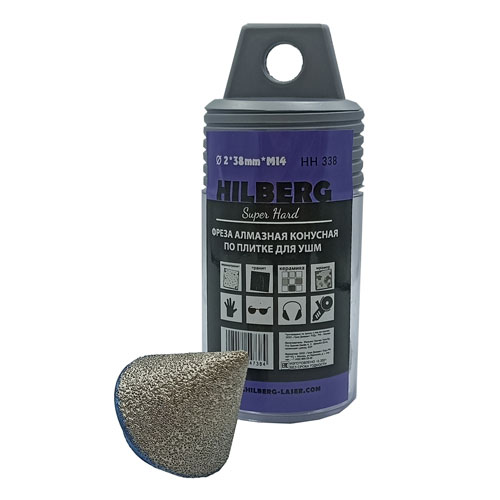 Фреза алмазная конусная по плитке 2-38 мм Super Hard М14