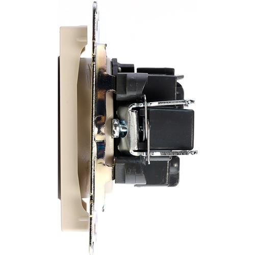 Розетка двойная без заземления бежевая "Нептун" (SBE-05i-10-S2-N)