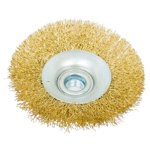 Щетка для УШМ (тарелка) 100мм/M14 гофр.ВОЛАТ (1/100)