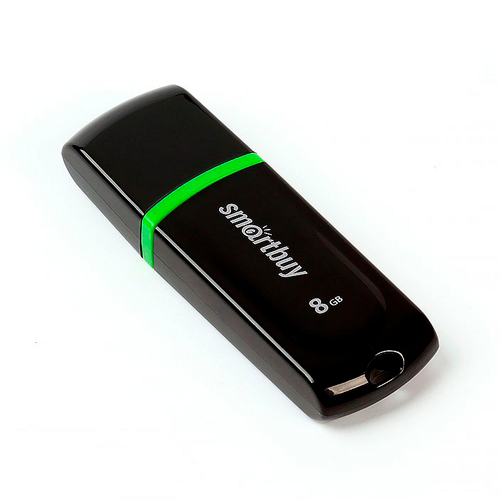 Флеш-карта UFD 2.0 Smartbuy 008GB Paean Black, SB8GBPN-K