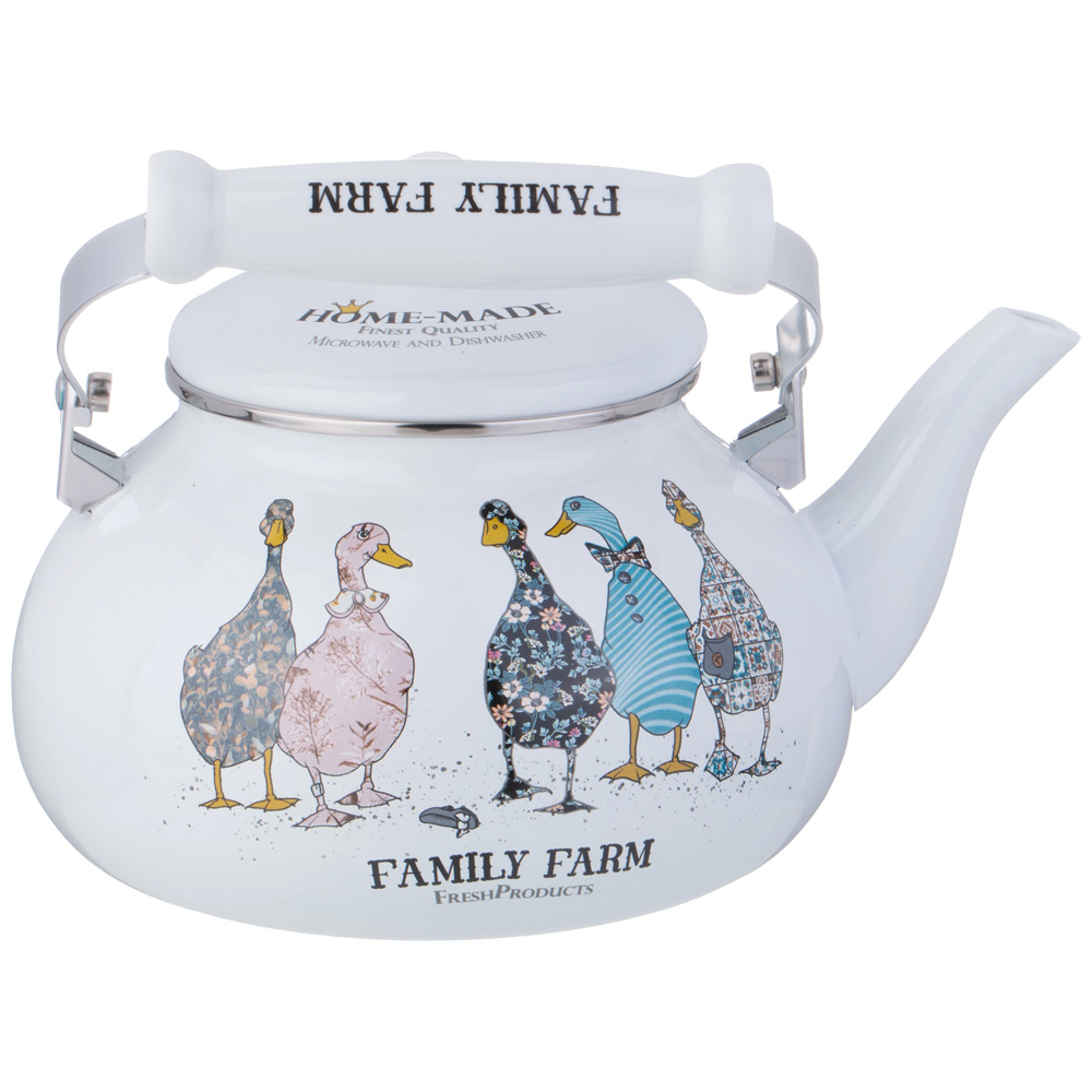 ЧАЙНИК AGNESS ЭМАЛИРОВАННЫЙ СЕРИЯ, FAMILY FARM,  2, 5 Л