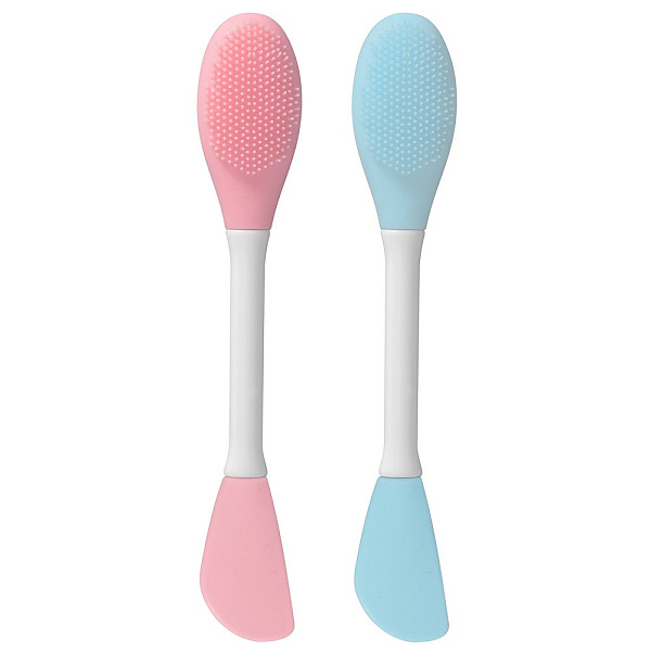 Щетка для ухода за лицом "Двойное сияние". Длина 16,5 см. 2цв 