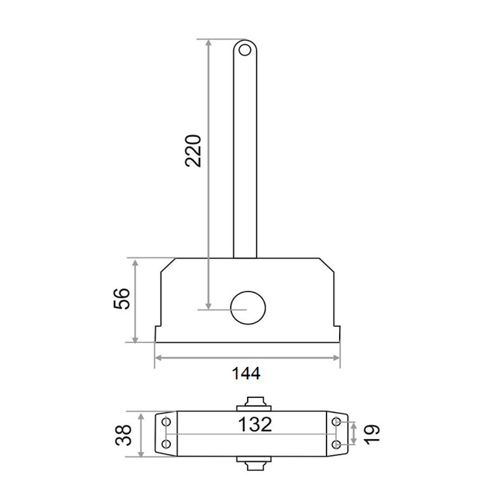 Доводчик дверной Vrata "DC-60" до 60 кг, серебро