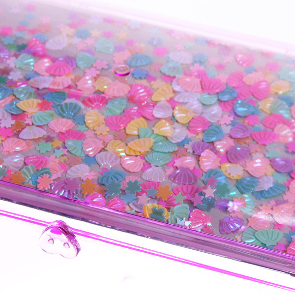 Шкатулка пластиковая с зеркалом "KiKi HAUS", сундучок, цвет сиреневый, 14.5*9.5*9см (в пакете)