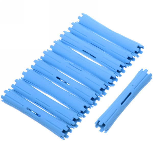 Бигуди пластмассовые-коклюшки 10шт "Styling", микс 6 цветов, d=1,6см (прозрачный пакет с подвесом), без резикни