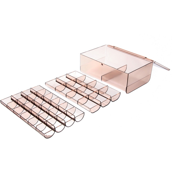 Органайзер для хранения "ТАРТИ ТАН", цвет прозрачный, три отделения13*18.5*7.7см (упаковка коробка)