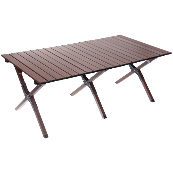 Стол кемпинговый складной DC-5003, 114*59*43 см,  цвет: темное дерево, каркас алюминий, Турист Мастер