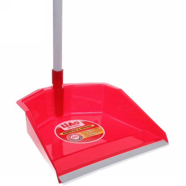 Набор для уборки, щетка для пола с совком красный