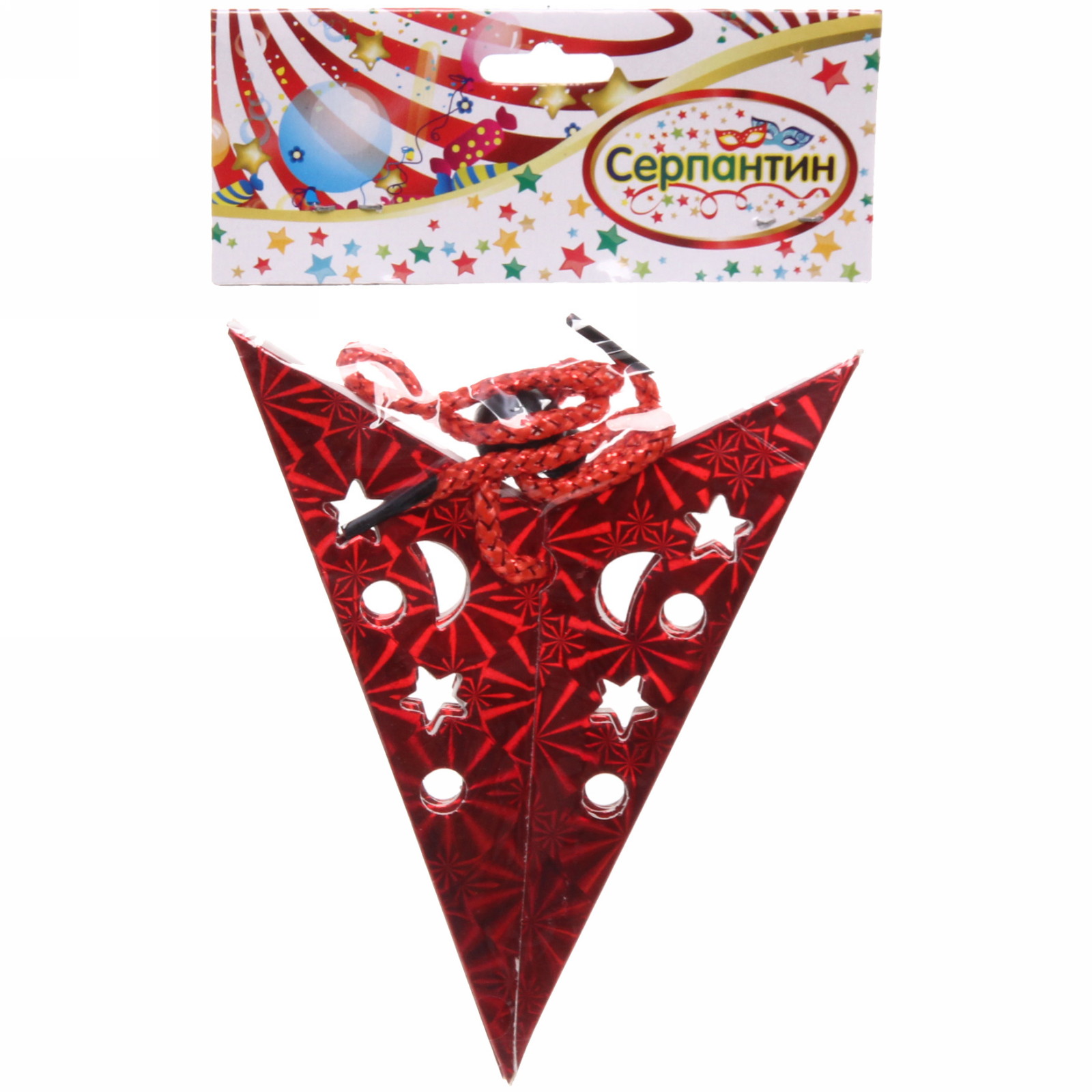 Украшение подвесное "Сияние звезды" 30 см, Красный