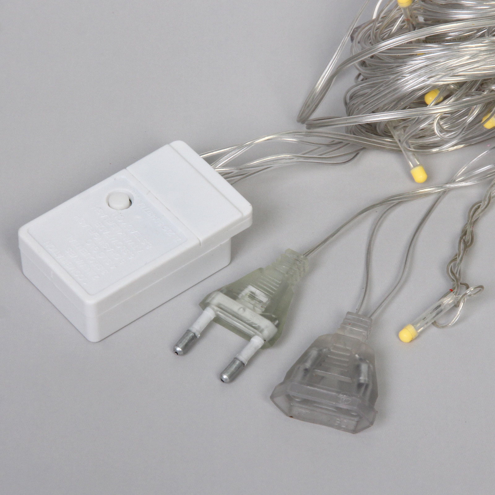 Гирлянда для дома БАХРОМА "Рождество" ш2,5м* в0,45/0,65м 95ламп LED, прозрачн.пров, 8 режимов, IP-20, Теплый белый (возможность соединения)