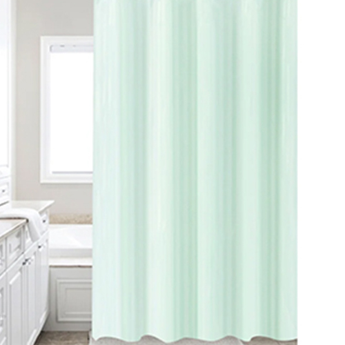 Штора для ванной Zenfort "Жаккард" полиэстер 180х200 см, 12 колец, с утяжелителем, зеленый