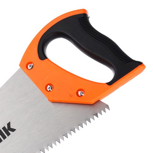 Ножовка по дереву 400мм, крупный зуб 3 TPI, пластиковая обрезиненная ручка, 1/48