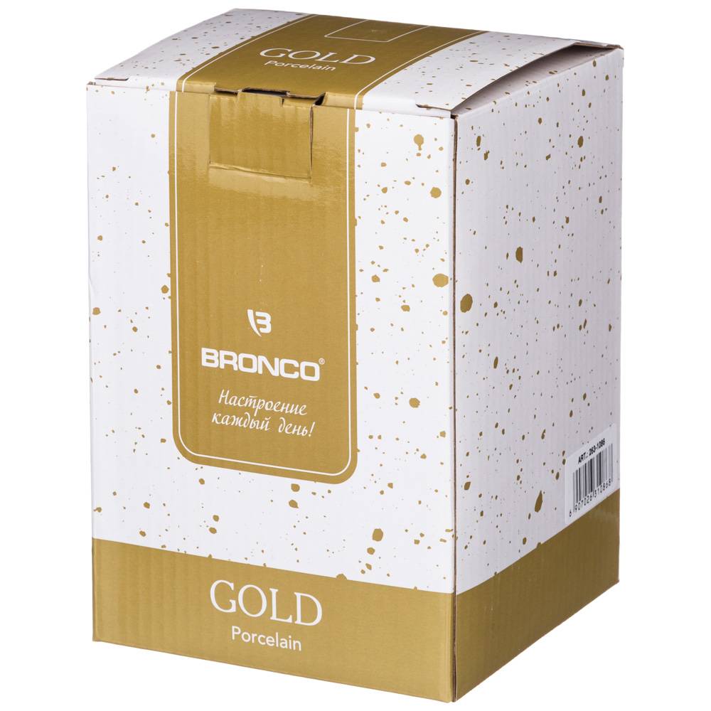 БАНКА С ДЕРЕВЯННОЙ КРЫШКОЙ BRONCO "GOLD" 16*11 СМ 1160 МЛ (КОР=16ШТ.)