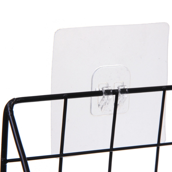 Полка металлическая подвесная с крючками "ФАРГО", цвет черный, 35*12*20см (лейбл)