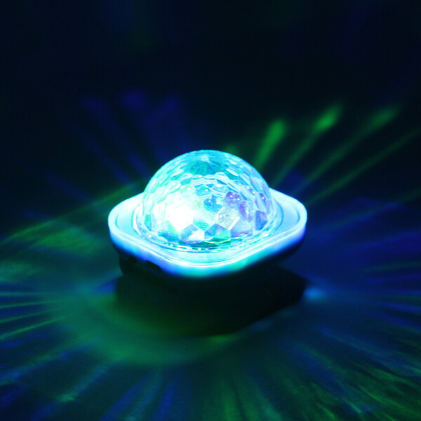 Диско-шар Dancer" с ремешком на руку, авторежим, датчик звука (в комплекте с присоской), RGB (220V)