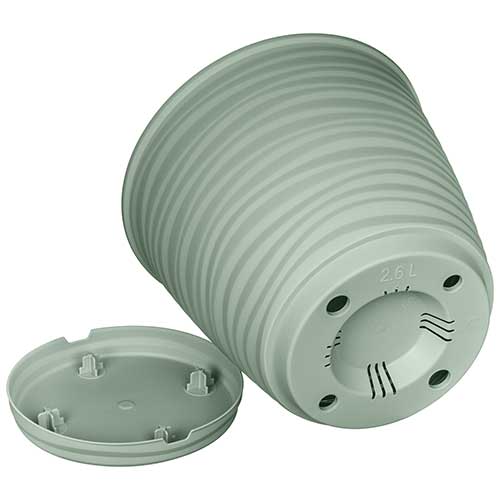 Горшок для цветов Saffron, 177 мм, 2.6 л с поддоном, светло-зеленый