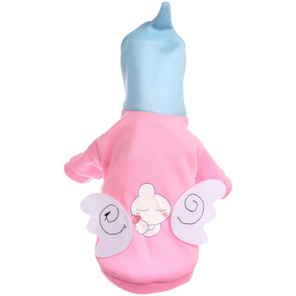 Кофта - толстовка с капюшоном для собак мелких пород "МОДНЫЙ БРО", ангел, размер L (45*35*26см) Ultramarine