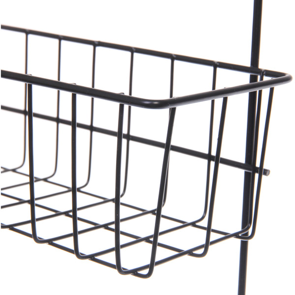 Органайзер металлический подвесной универсальный "ФАНАДЕРО", цвет черный, две полки, 25.5*10*33.5см (лейбл)