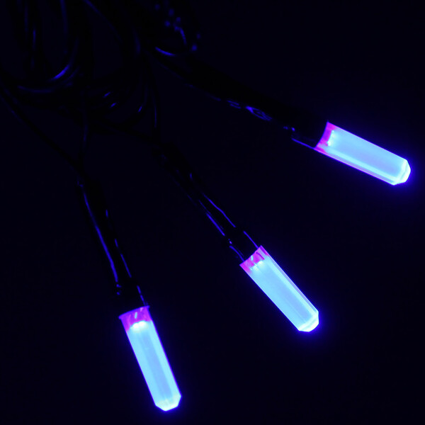 Гирлянда для дома "Кристаллы" 16,0 м 180 ламп LED черный пров.,8 реж.,IP-40, Синий (возможность соединения)