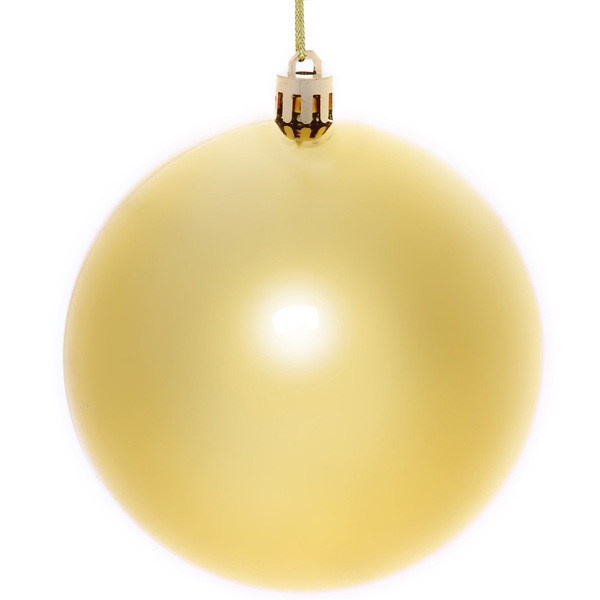 Новогодние шары 10 см (набор 2 шт) "Глянец", золото