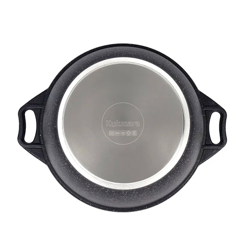 Кастрюля Kukmara 2 л со стеклянной крышкой, антипригарное покрытие "Granit ultra Induction", blue