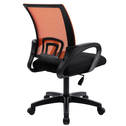 Кресло офисное (компьютерное) TRON А1 сетка Standard, 47х48х46 см, оранжевый-чёрный