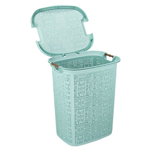 Корзина для белья 30 л IDEA БЯЗЬ М 2622, морская волна